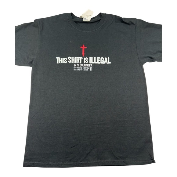 gildan christian Other - Christian Romans 1:16 Cross Graphic T-Shirt Black Gildan Size L Faith Tee NWT